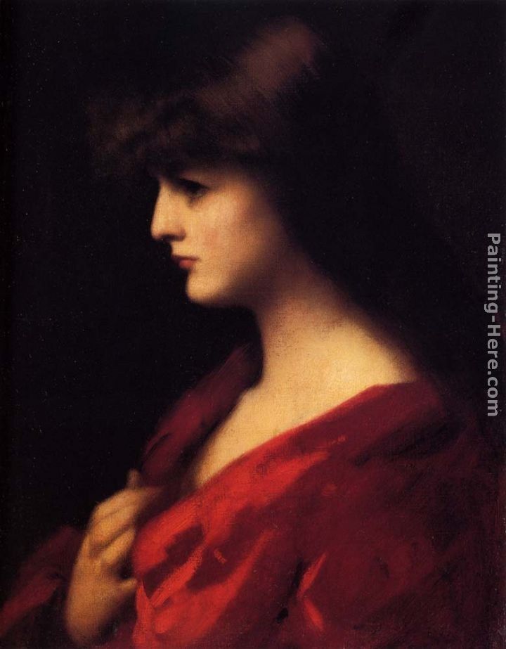 Jean-Jacques Henner Study Of A Woman In Red